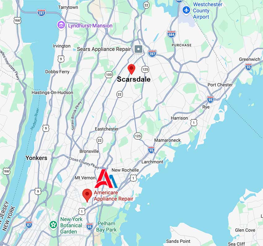 Ameericare - Scarsdale-hvac-company service Map